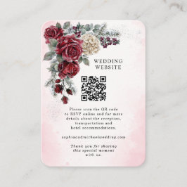Informações Cartão de Enclosure de Casamento de Inverno Rosas