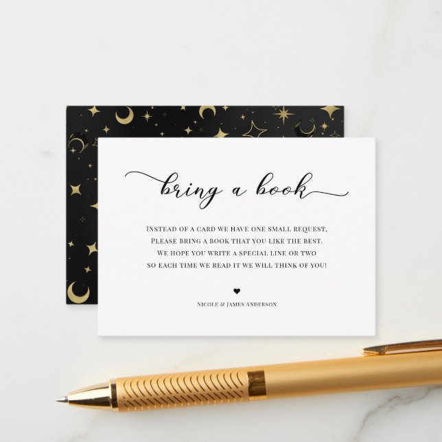 Informações Cartão de Enclosure de Chá de Bebê Celestial  (Frente/Verso In Situ)