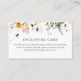 Informações Cartão de Enclosure de Chuveiro de Flores Vintage 