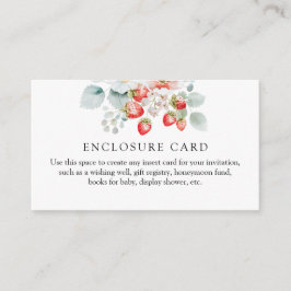 Informações Cartão de Enclosure de Chuveiro de Morango