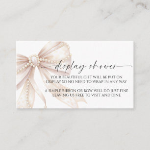 Informações Cartão de Enclosure de Exposição de Pérola e Laço 