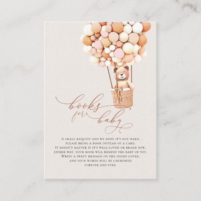 Informações Cartão de Enclosure de Livros de Bebês de Urso Cas (Frente)