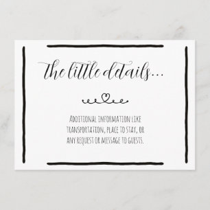 Informações Cartão de Enclosure de Rabiscos Desenhados à Mão