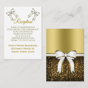 Informações Cartão de Enclosure de Recepção de Casamento com F