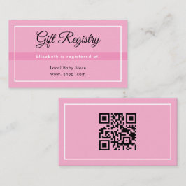Informações Cartão de Enclosure de Registro QR Simples Rosa pa