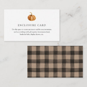 Informações Cartão de Enclosure de Xadrez de Abóbora