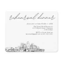 Cartão de Enclosure Elegante De Charlotte Wedding