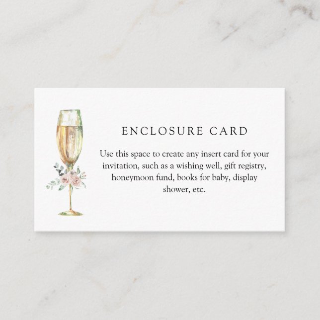 Informações Cartão de Enclosure Floral Brunch e Bubbly Persona (Frente)