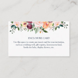 Informações Cartão de Enclosure Hora do Chá