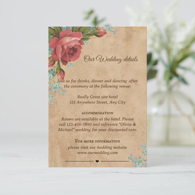 Informações Cartão de Enclosure Mínimo de Artesanato em Papel  (Em pé/Frente)