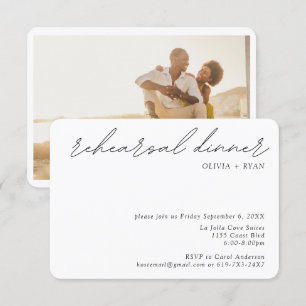 Informações Cartão de Enclosure Pequeno para Jantar de Ensaio 