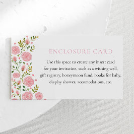 Informações Cartão de Enclosure Personalizado Tea Party Pink R