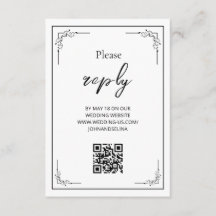 Cartão de Enclosure QR Moderno Boho Minimalista El
