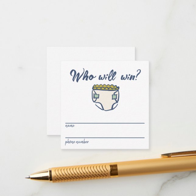 Informações Cartão de Entrada no Sorteio de Fraldas para Bebê  (Frente/Verso In Situ)