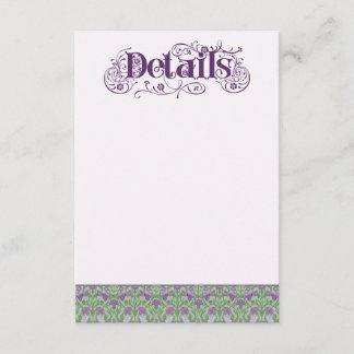 Informações Cartão de Envio Art Nouveau Elegante com Rolinhas 