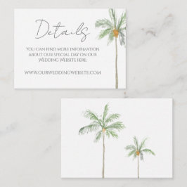 Informações Cartão de Envio Branco com Palmeira em Aquarela