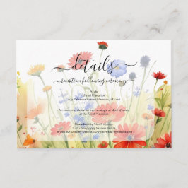 Informações Cartão de Envio com Jardim de Flores Silvestres da