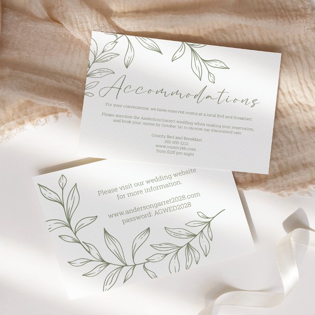 Informações Cartão de Envio de Casamento com Flores Boho Sage (Criador carregado)