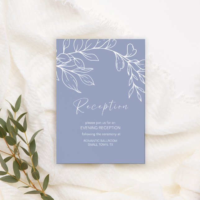 Informações Cartão de Envio de Casamento com Flores de Periwin (Criador carregado)