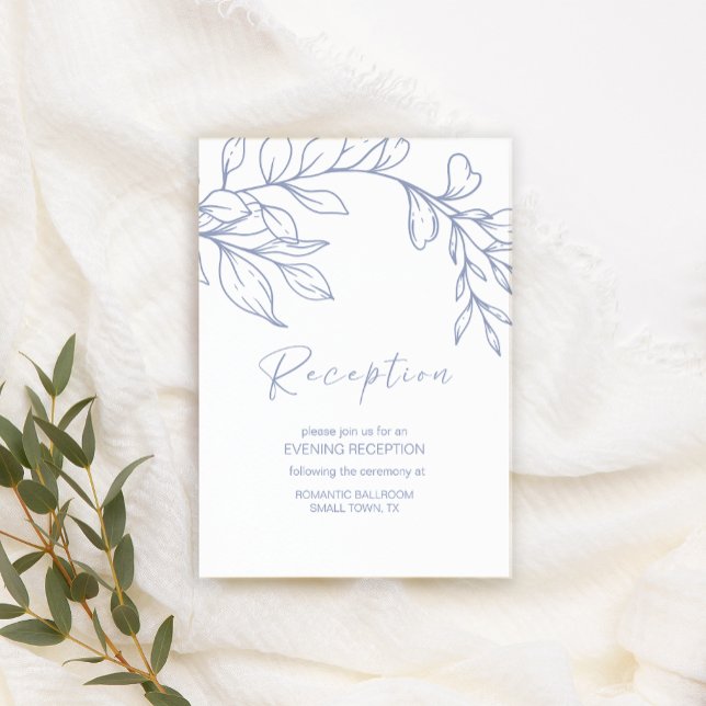 Informações Cartão de Envio de Casamento com Flores de Periwin (Criador carregado)
