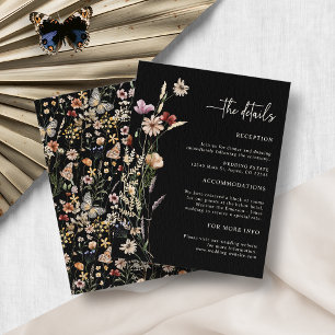 Informações Cartão de Envio de Casamento Floral Boho