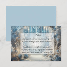 Informações Cartão de Envio de Casamento Floresta Nevada Brilh