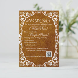 Informações Cartão de Envio de Casamento Minimalista Elegante 