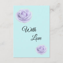 Cartão de Envio de Casamento Rosa Lavanda com Azul