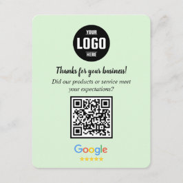 Informações Cartão de Envio de Código QR de Avaliações do Goog