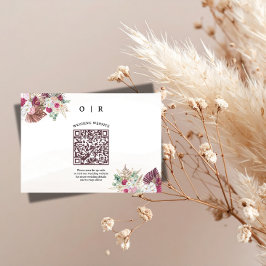 Informações Cartão de Envio de Código QR de Casamento com Gram