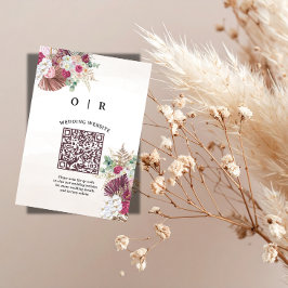 Informações Cartão de Envio de Código QR de Casamento com Gram