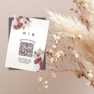 Informações Cartão de Envio de Código QR de Casamento com Gram
