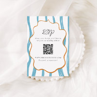 Cartão de Envio de Código QR de Casamento Listras