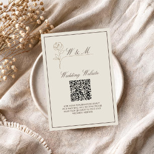 Informações Cartão de Envio de Código QR de Site de Casamento