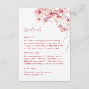 Informações Cartão de Envio de Detalhes de Flores Silvestres B
