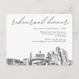 Informações Cartão de Envio de Jantar de Ensaios de Casamento 