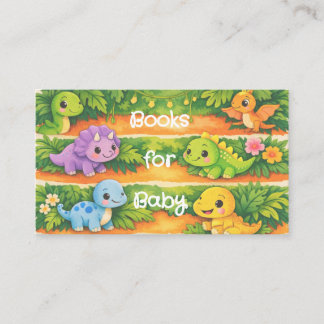 Informações Cartão de Envio de Livros de Dinossauros para Bebê