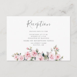 Informações Cartão de Envio de Recepção de Casamento Floral Ro