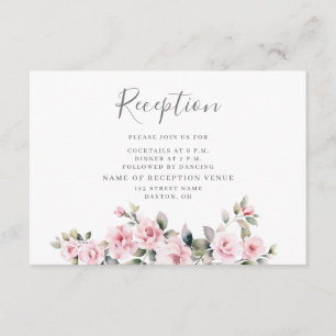 Informações Cartão de Envio de Recepção de Casamento Floral Ro