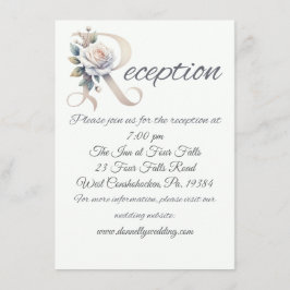 Informações Cartão de Envio de Recepção de Casamento Rose Big 