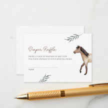 Cartão de Envio de Sorteio de Fraldas de Cavalo