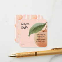 Cartão de Envio de Sorteio de Fraldas Little Peach