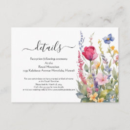 Informações Cartão de Envio Jardim Colorido Boho Flores Silves