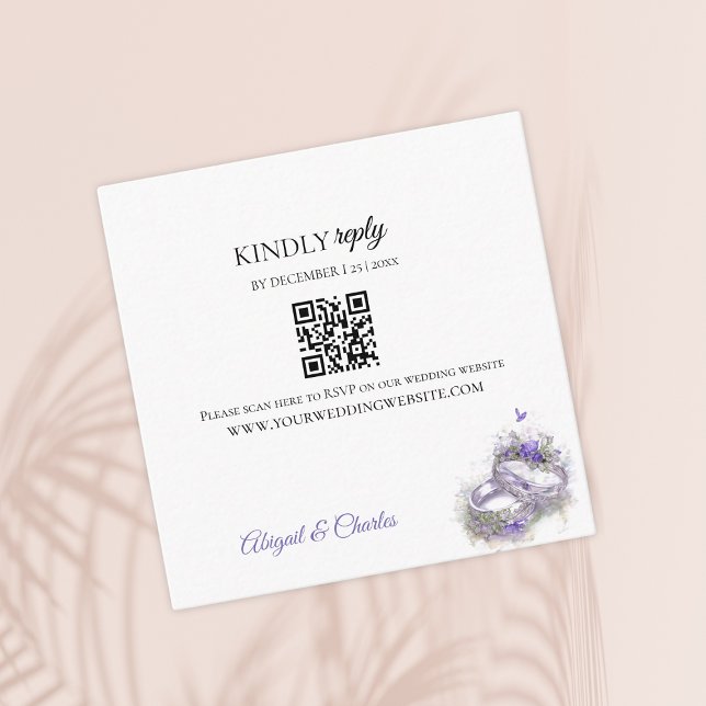 Informações Cartão de Envio Lilás Moderno (Criador carregado)