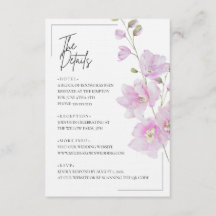 Cartão de Envio Minimalista de Casamento com Flora