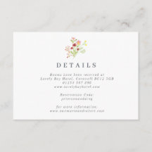 Cartão de Envio para Casamento de Flores Silvestre