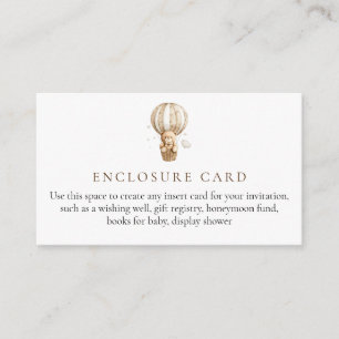 Informações Cartão de Envio para Chá de Bebê do Teddy Bear