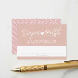 Informações Cartão de Envio para Sorteio de Fraldas Boho Blush