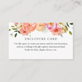 Informações Cartão de Envio Personalizado com Flores Cor-de-Ro
