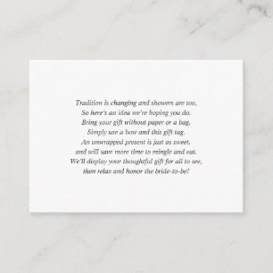 Informações Cartão de exibição de casamento simples branco + e